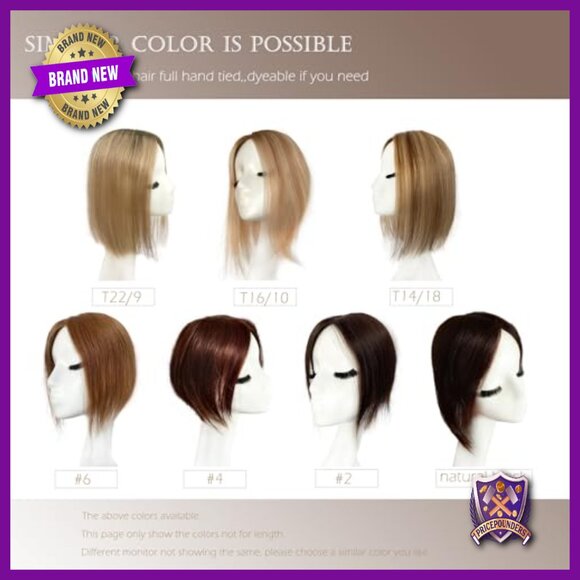Human Hair Topper with Bangs 5x5.5 Inch Cap Silk Base Hairpiece main image 5